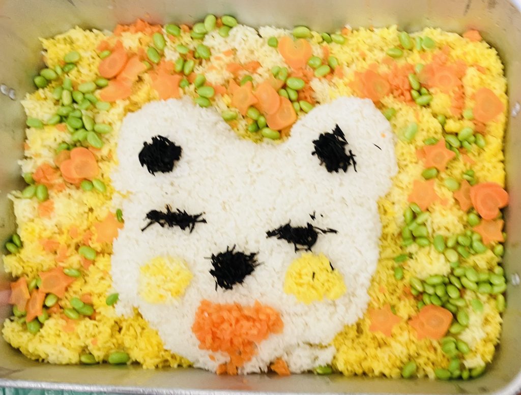 大きなしろくま弁当、できあがり～！！