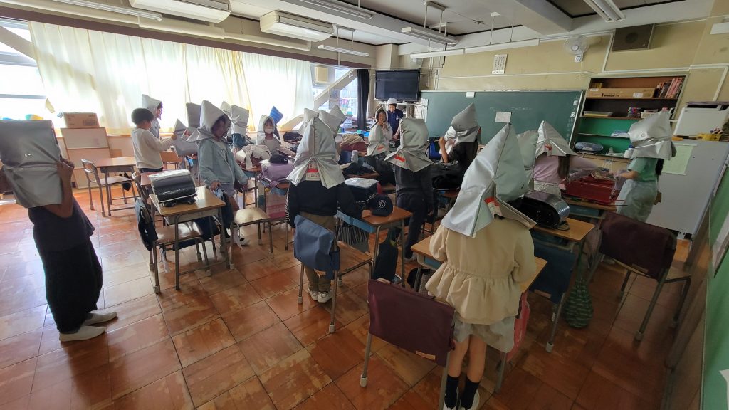 小中合同防災訓練（引き渡し訓練）
