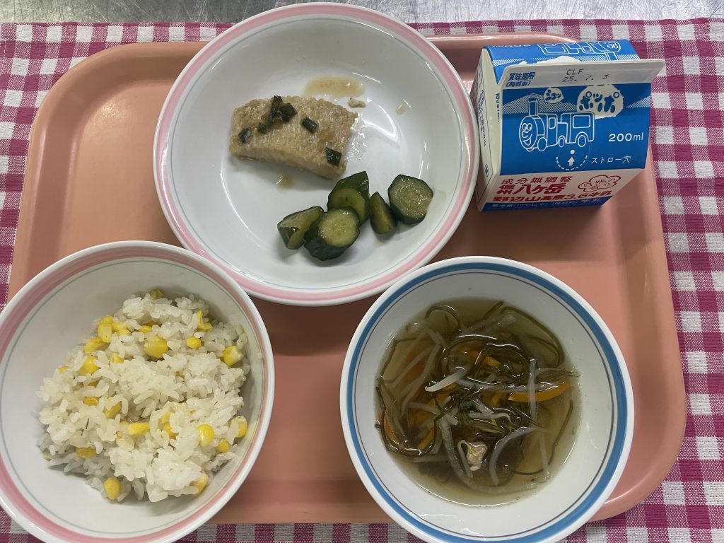 旬のとうもろこしを味わいます。